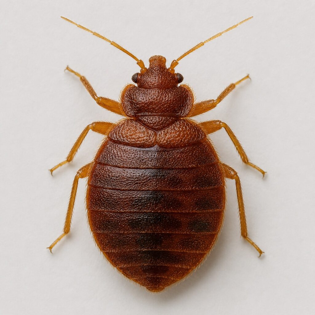Guide complet des insectes et nuisibles au Maroc : comment les identifier et protéger votre logement 1 Punaise de lit adulte