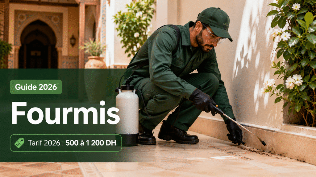 Prix traitement fourmis Maroc 2026