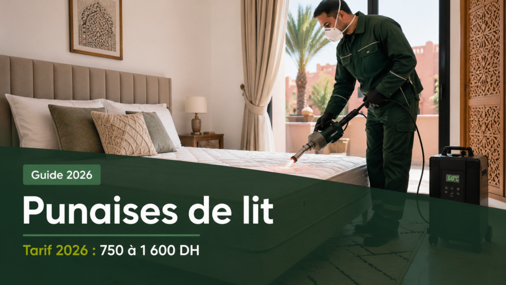 Prix traitement punaises de lit Maroc 2026