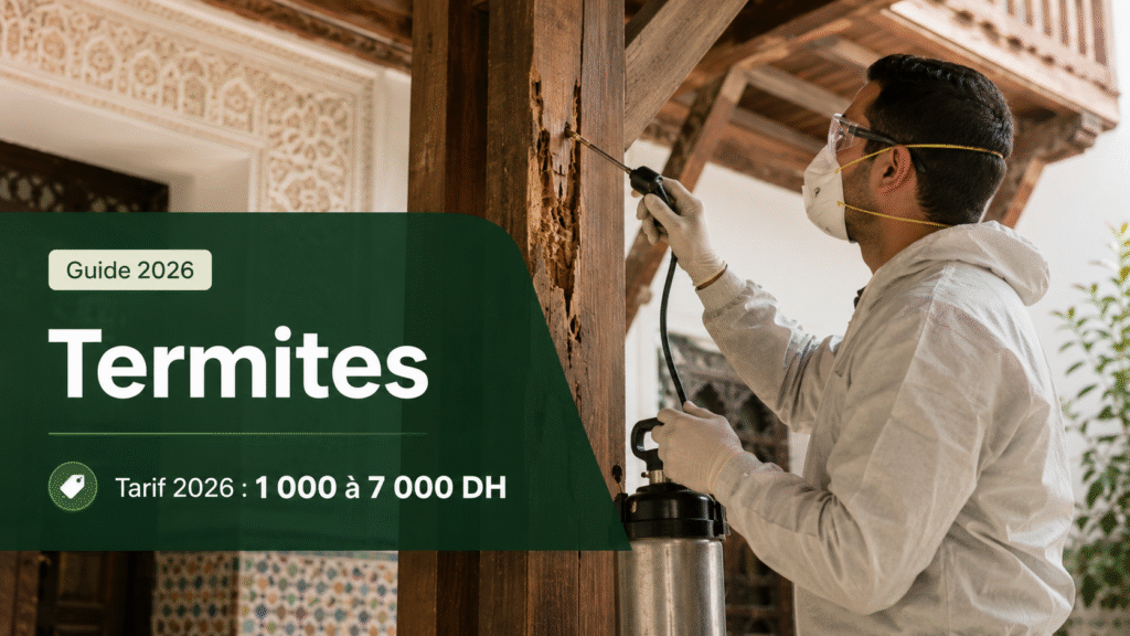 Prix traitement termites Maroc 2026